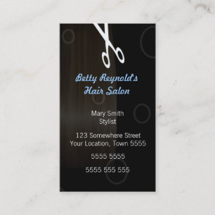 Black Hairdressing Business Card Visitenkarte