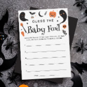 Black Halloween Baby Showbabys Baby Food Game Card Einladung