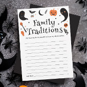 Black Halloween Baby Shower Family Tradcard Einladung