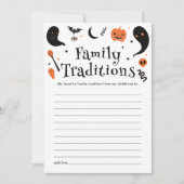Black Halloween Baby Shower Family Tradcard Einladung (Vorderseite)