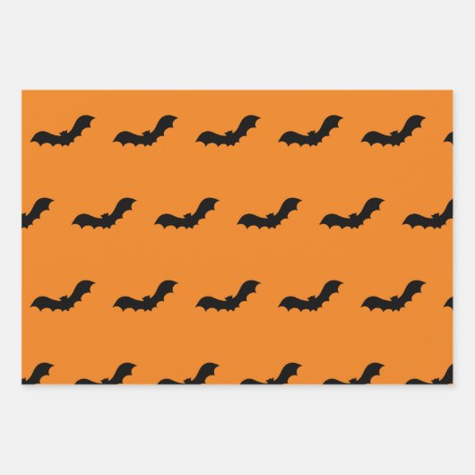 Black Halloween Bats Geschenkpapier Set (Vorderseite 3)
