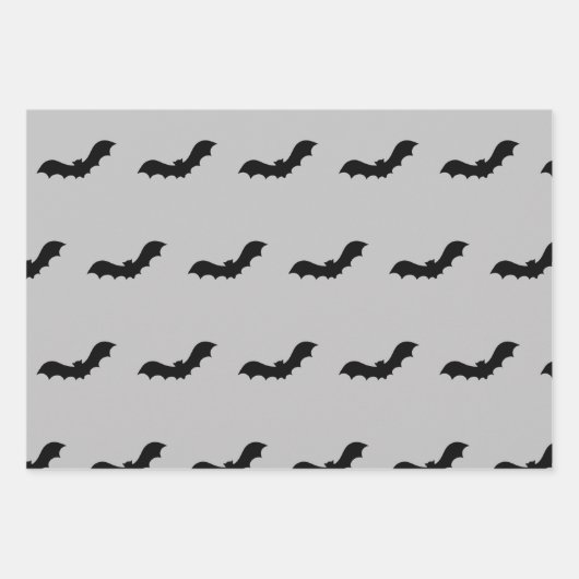 Black Halloween Bats Geschenkpapier Set (Vorderseite 2)