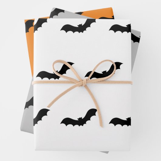 Black Halloween Bats Geschenkpapier Set (Beispiel)