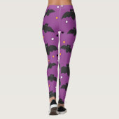 Black Halloween Bats Leggings (Rückseite)
