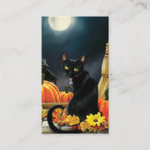 Black Halloween Card Visitenkarte (Vorderseite)