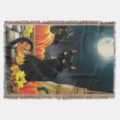Black Halloween Cat Decke (Vorderseite)