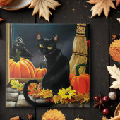 Black Halloween Cat Fliese
