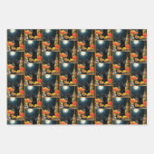 Black Halloween Cat Geschenkpapier Set (Vorderseite 3)
