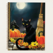 Black Halloween Cat Planer (Vorderseite)
