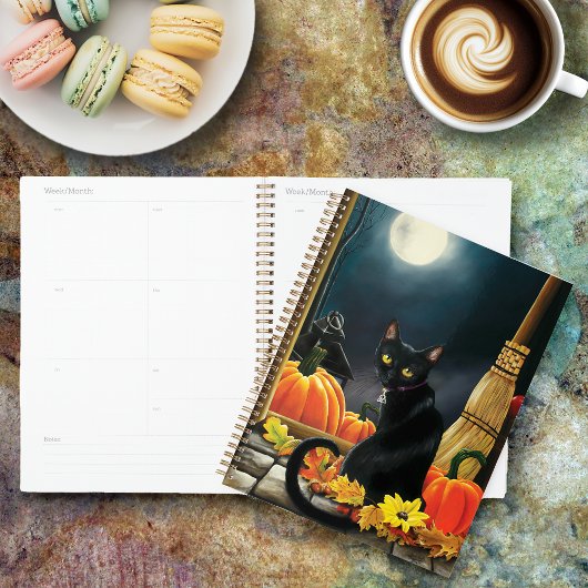 Black Halloween Cat Planer