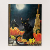 Black Halloween Cat Puzzle (Vertikal)