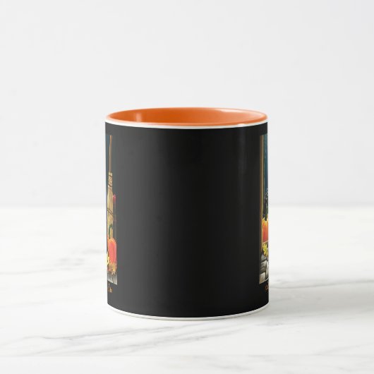 Black Halloween Cat Tasse (Zentrum)
