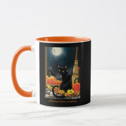 Black Halloween Cat Tasse (Links)