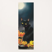 Black Halloween Cat Yogamatte (Vorderseite)