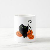 Black Halloween Kitty Cat Kaffeetasse (Mittel)