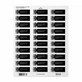 Black Halloween Lace Skeletons Wedding Address (Vorne)