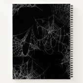 Black Halloween Notebook with Spiderweb Art Notizblock (Rückseite)