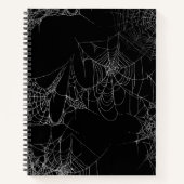 Black Halloween Notebook with Spiderweb Art Notizblock (Vorderseite)