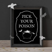 Black Halloween-Party Pick You Poison Poster