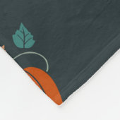 Black Halloween Pumpkin Fleece Blanket (Ecke)