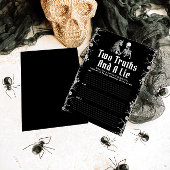 Black Halloween Skeleton Zwei Wahrheiten und ein L Einladung