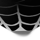 Black Halloween Spider & Web Willkommen bei Hochze Poster (Ecke)