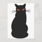 Black Hallowen Cat Postkarte (Vorderseite)