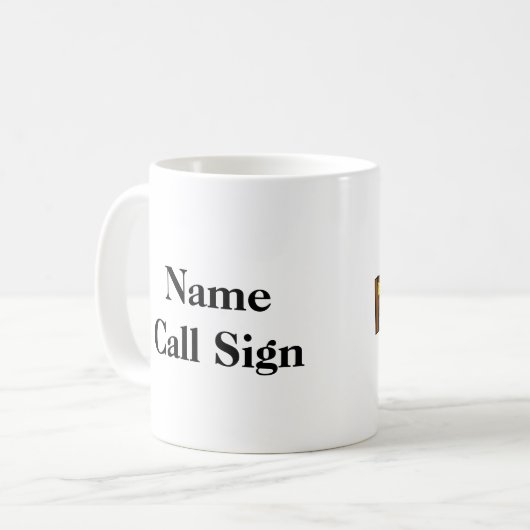 Black Ham Crazy Ham Shack Mug Kaffeetasse (Vorderseite Links)