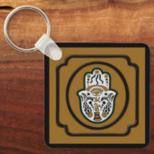 Black Hamsa Schlüsselanhänger (Vorderseite)