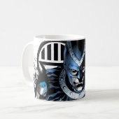 Black Hand - Blue Collage Kaffeetasse (Vorderseite Links)
