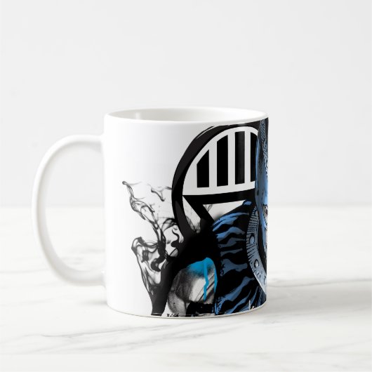 Black Hand - Blue Collage Kaffeetasse (Links)