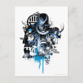 Black Hand - Blue Collage Postkarte (Vorderseite)