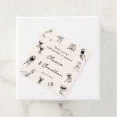 Black Hand Drawn Quirky Wedding Geschenkanhänger (Beispiel)