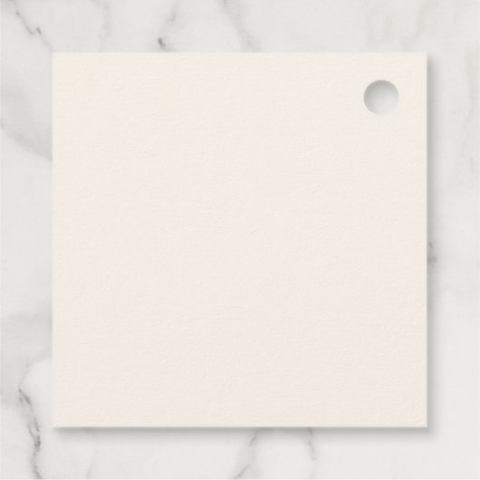 Black Hand Drawn Quirky Wedding Geschenkanhänger (Rückseite)