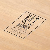 Black Hand Letted Calligrafy Wedding Acryleinladungen (Ablage )