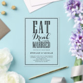 Black Hand Letted Calligrafy Wedding Acryleinladungen (In Situ (Hochzeit))