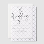 Black Hand Letted Calligrafy Wedding Pergament Einladungen (Versetzt (Einladung))
