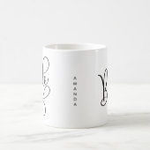 Black Hand Letted Script Bride personalisierte Mug Kaffeetasse (Mittel)