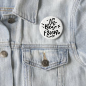 Black Hand Letter Zitat der beste Freund-Button Button (Beispiel)