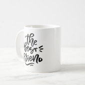 Black Hand Letter Zitat die beste Tasse für Freund (Vorderseite Links)
