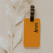 Black Hand lettered complimentary word Astute Gepäckanhänger