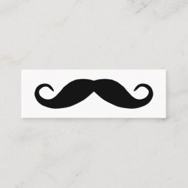 Black Handlebar Mustache Mini Visitenkarte