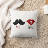 Black Handlebar Mustache Mr. und Mrs. Kissen (Decke)
