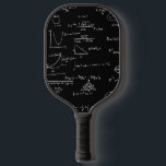 Black Handwriting Mathematics Equations Pickleball Schläger<br><div class="desc">Schöne schwarz-weiß handgeschriebene Mathematik Formeln und Gleichungen Paddelpaddel für Mathematiklehrer,  Mathematiker oder Mathematiker Rentner. Großartiges Geschenk für alle mathematischen Nerd und Geeks. Illustriert und entworfen von Patricia Alvarez.</div>