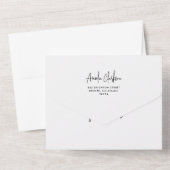 Black Handwriting Typografy Foto Wedding All In One Einladung (Rückseite)