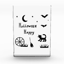 Black Happy Halloween Horror spukhaft Fotoblock