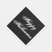 Black Happy Halloween Paper Napkin Serviette (Ecke)