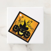 Black Happy Halloween Pumpkins Geschenkanhänger (Beispiel)
