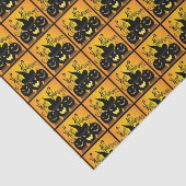 Black Happy Halloween Pumpkins Seidenpapier (Ausschnitt)