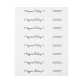 Black Happy Holidays Address Labels (Bogen)
